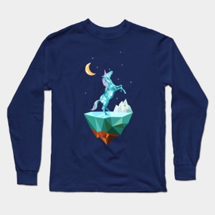 unicorn howling Long Sleeve T-Shirt